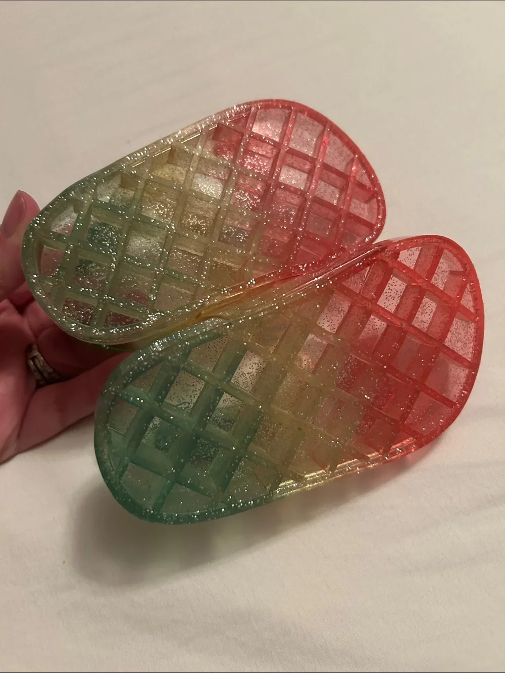 GAP Kids Glitter Jelly Sandals - Green Yellow Pink Red